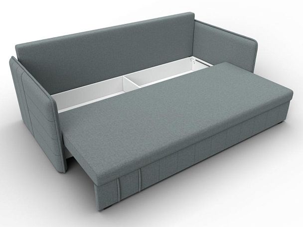 Диван прямой Слим Рогожка серый - Вид 7