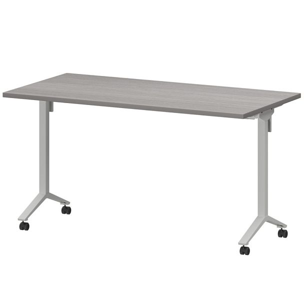 Стол мобильный складной МБ25-140.70 Лиственница/Белый 1400x700x750 Моби - Вид 1