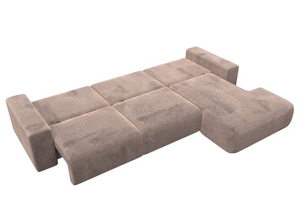 Диван угловой Лига-036 НПБ Классик Лонг правый угол Велюр бежевый - Вид 10