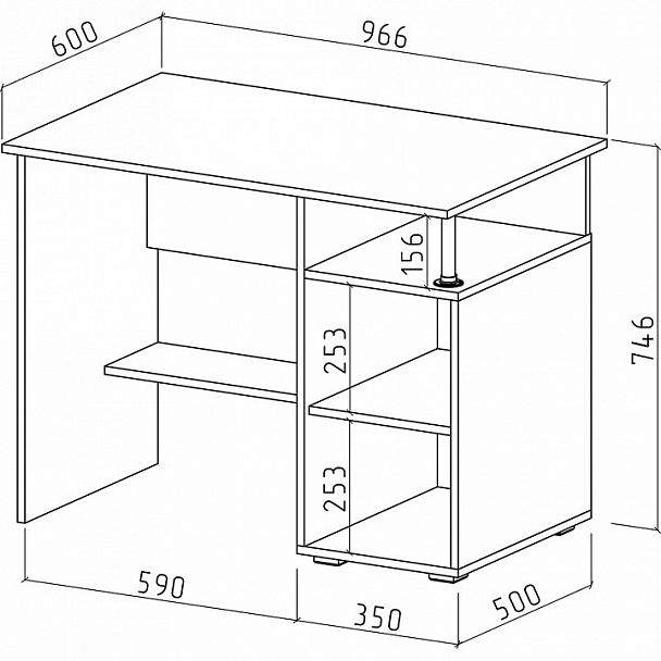 Стол письменный Амбер-1 - Вид 3