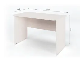 UNITY PС6-12 ДУБ МОЛОЧНЫЙ Офисный стол прямоугольный Прямой 1200х600х750 - Фото предпросмотра