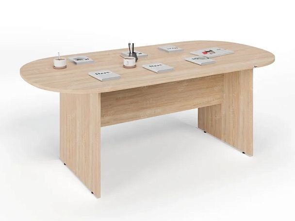 UNITY PКС-10/20 ДУБ СОНОМА Конференц стол овальный Универсальный 2000х1000х750 - Вид 3