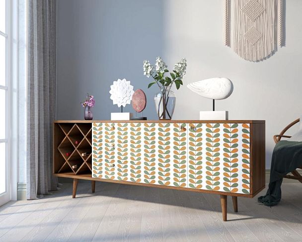 Комод Berber удлиненный с бутылочницей принт 23 арт BB15/Print_23 - Вид 3