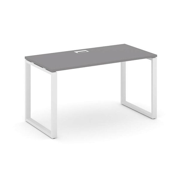 Стайл Проджект Стол письменный SN-6O.SP-012 Серый Пепел/Металл Белый 1180*700*750 - Вид 1