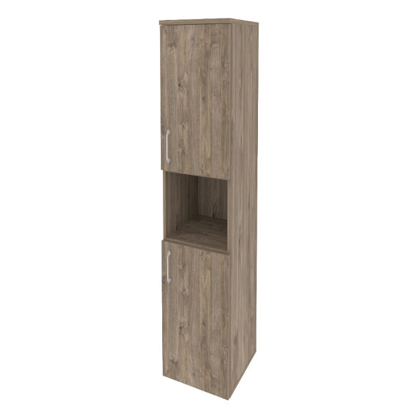 Onix Шкаф высокий узкий правый O.SU-1.5 (R) Тиквуд темный 400*420*1977 - Вид 1