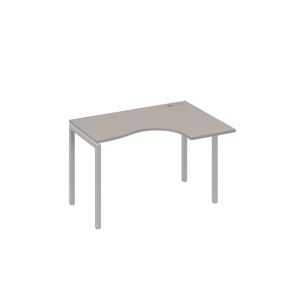 Стол эргономичный правый "Классика" на металлокаркасе DUE A4 А4 Б2 032 БП мокко премиум / металлокаркас серый - Вид 1