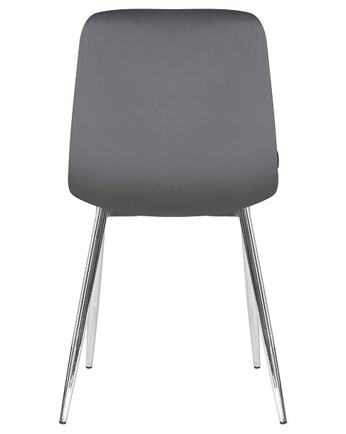 Стул обеденный DOBRIN ALEX (хром ножки, темно-серый велюр (V108-91)) - Вид 5