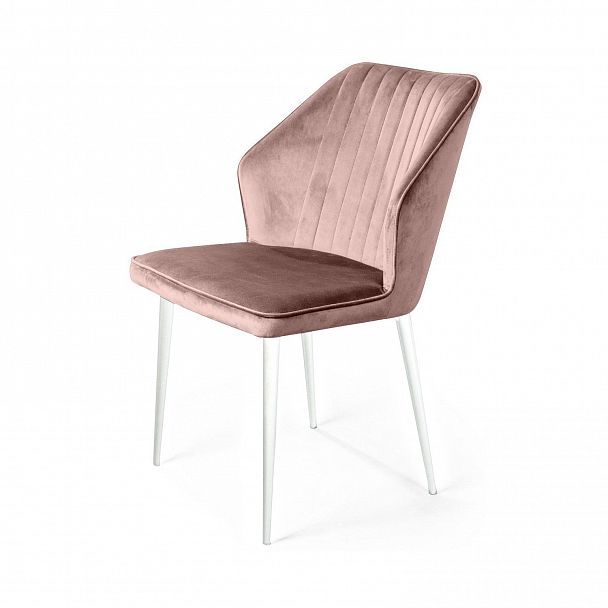 Стул Berg, бархат бежевый 5 / белый конус - Вид 5