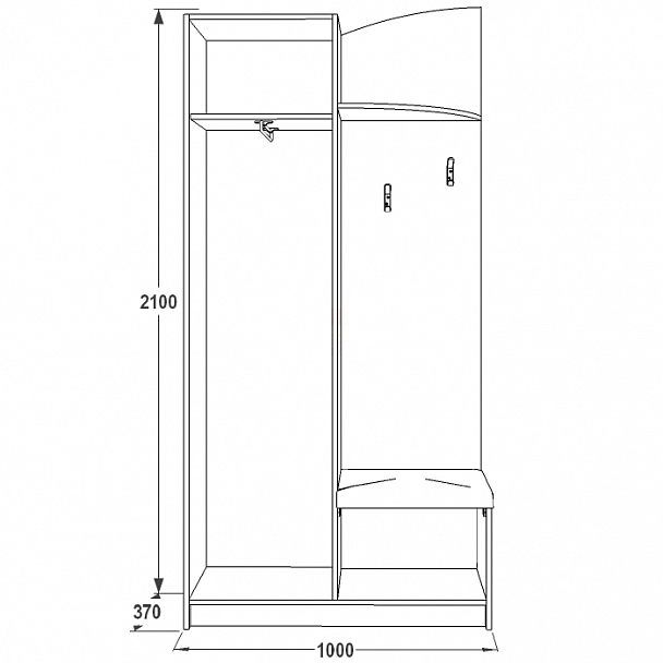 Прихожая "Саша 1" - Вид 3