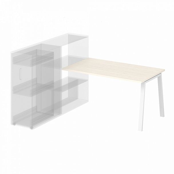 Стол приставной на металлокаркасе "Приставные столы" ПК-ТНП-СТП134Х80/МКА-В2-876 дуб альпийский - Вид 1