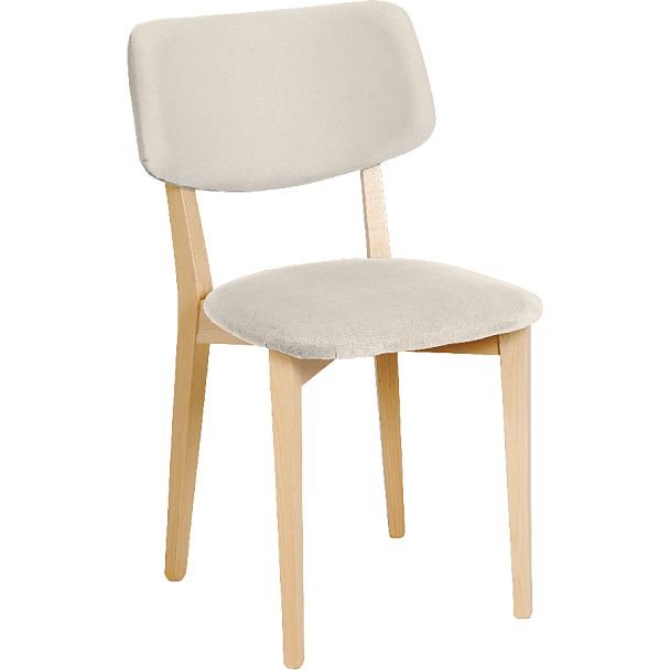 Комплект деревянных стульев с мягким сиденьем Мэти Натуральный/Кремовый велюр, 3 шт. - Вид 3