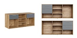 Креденция тип 2 Zion Light 150x50x69 дуб крафт золотой - Фото предпросмотра