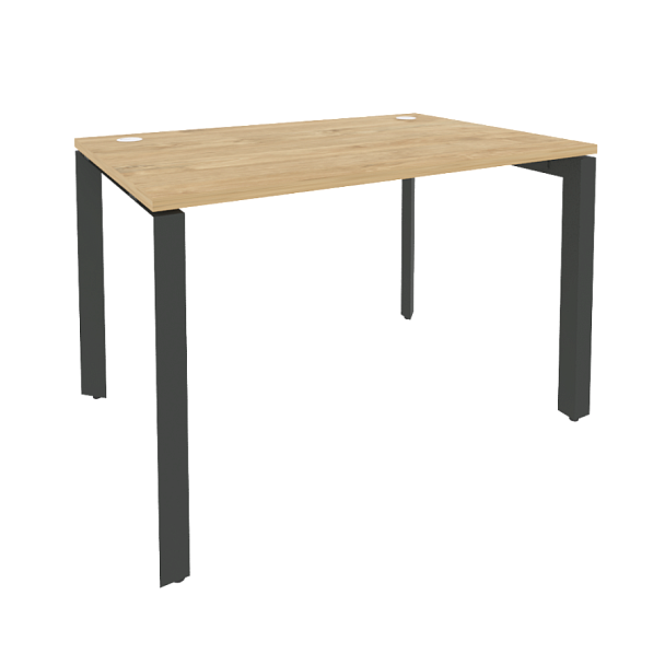 Onix Стол рабочий на П-образном м/к O.MP-SP-2.8 Тиквуд светлый/Антрацит металл 1180*800*750 - Вид 1