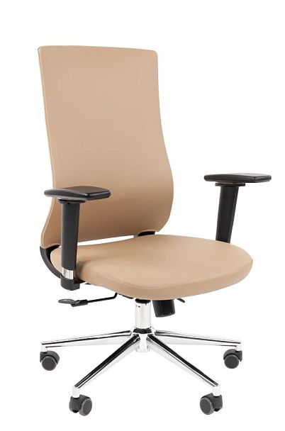 Офисное кресло Chairman 500LUX Россия экокожа бежевый БП - Вид 1