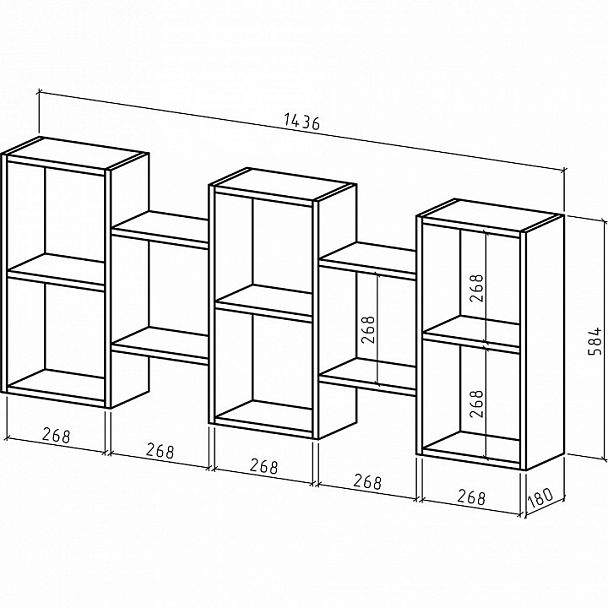 Полка книжная Флэш-16 - Вид 2