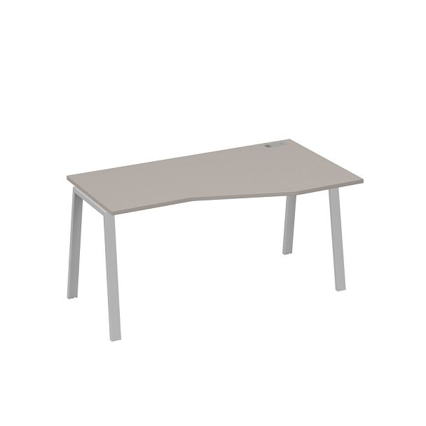 Стол эргономичный правый "Техно" на металлокаркасе TRE A4 А4 Б3 066 БП мокко премиум / металлокаркас серый - Вид 1