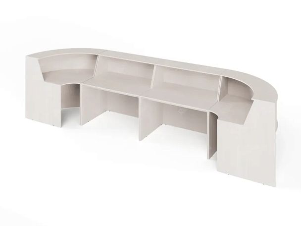 UNITY РРП7-10-44-DM Симметричный двойной ресепшн узкий 4400х1000х1150 - Вид 1