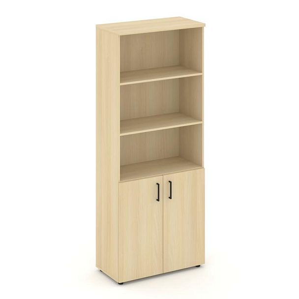 Стайл Проджект Шкаф высокий широкий SN.STS.E-101 Акация Лорка/Черный Ручки 796*400*1982 - Вид 1