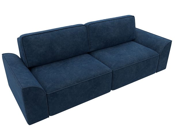 Диван прямой Лига-048 НПБ Велюр синий - Вид 6