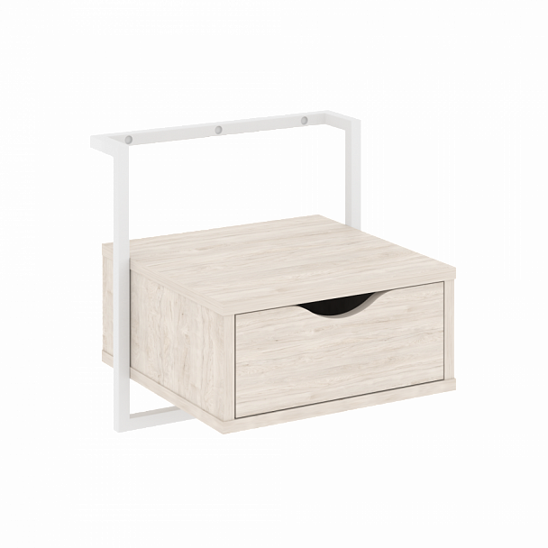 Тумба навесная "Loft" (крепление к стене) VR.L-SY1 Денвер Светлый/Белый - Вид 1