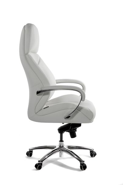 Кресло офисное / Porsche / слоновая кость кожа / алюминий крестовина - Вид 2