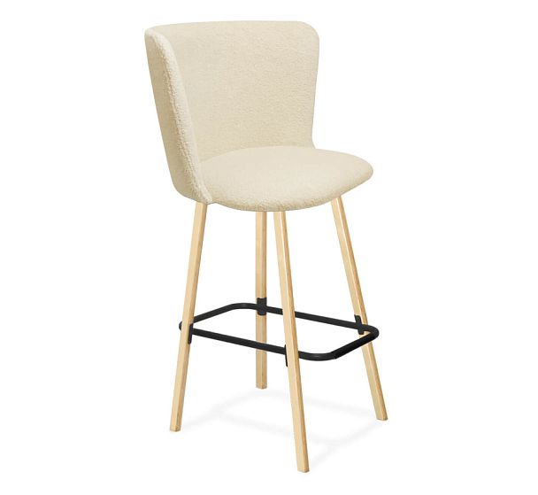 Стул барный Sheffilton SHT-ST36/S94 бежевый/прозрачный лак/черный муар - Вид 1