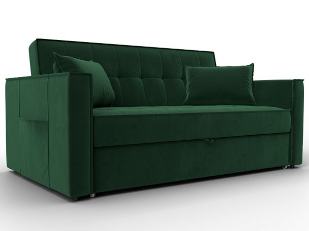 Диван прямой Лига-104 (140) Велюр зеленый - Вид 1