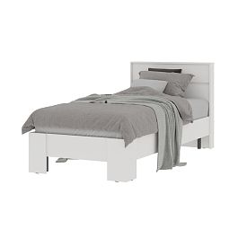 Хелен КР 01 Кровать 0.9х2.0 (0,970х0,928х2,114) белый/белый - Фото предпросмотра