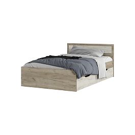 ГАРМОНИЯ КР 606 кровать с ящиками (1,252х0,78х2,032) дуб крафт белый/дуб крафт серый - Фото предпросмотра