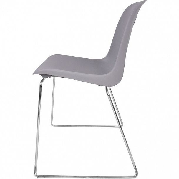 Стул Venezia (пруток) каркас хром, серый, стопируемый - Вид 3