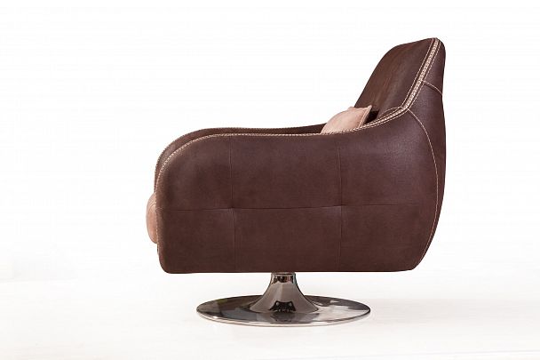 Napoli (Неаполь) кресло на хромированной опоре, замша - Вид 5