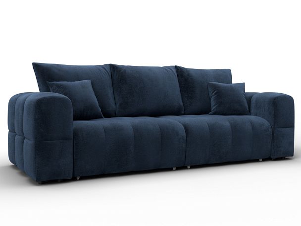 Диван прямой Лига-110 НПБ Велюр синий - Вид 1