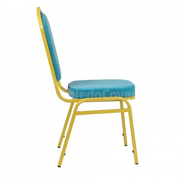 Стул Хит 20мм - светлое золото, велюр голубой - Вид 3
