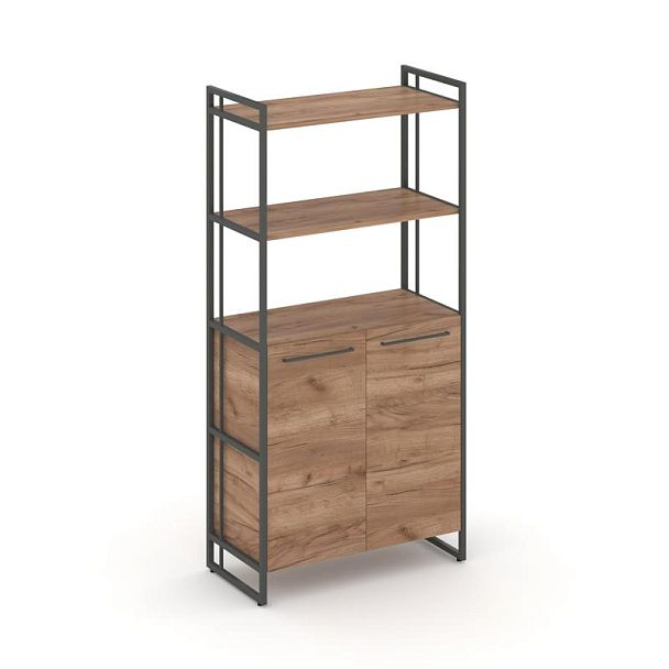 Rift Шкаф 4 ниши широкий RF.SS-44 Дуб Табак/Металл Антрацит 798*396*1648 - Вид 1