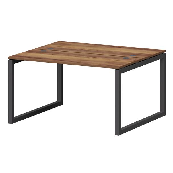 Бенч двойной на металлокаркасе СМС2-О-14К.120.Пр50 Таксония/Антрацит 1400x1236x750 Смарт - Вид 1