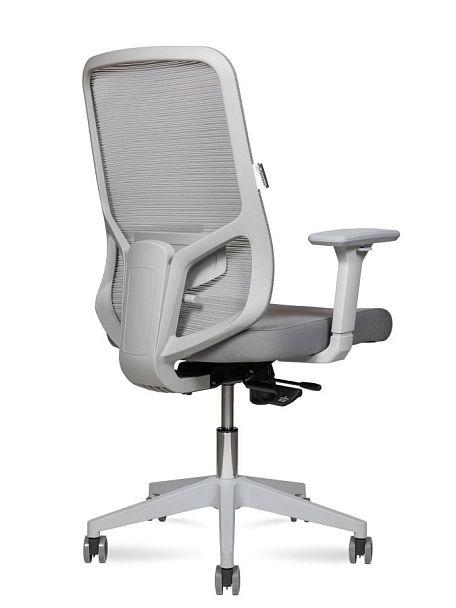 Кресло офисное / Best LB grey / серый пластик / серая сетка / серая ткань - Вид 4