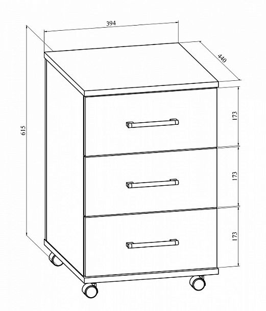 Тумбочка Офис ОФ-22 - Вид 3