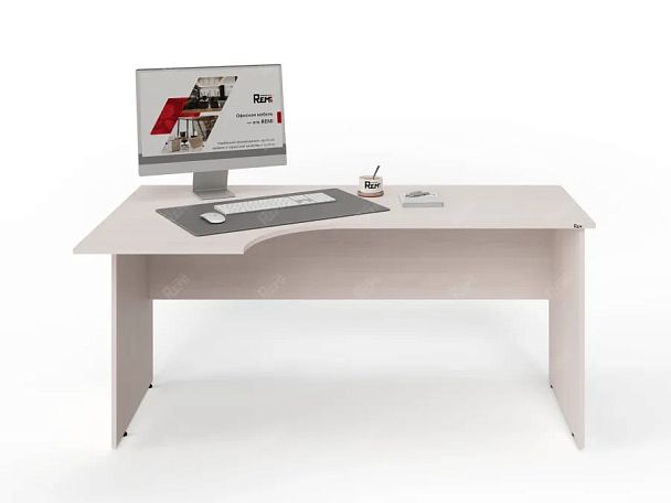 UNITY PC3-16 L ДУБ МОЛОЧНЫЙ Офисный стол угловой Левый 1600х900х750 - Вид 1