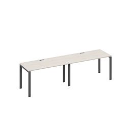 Станция (2х140) рабочая опоры UNO A4 А4 Б1 014-2 БП дуб / металлокаркас антрацит - Фото предпросмотра