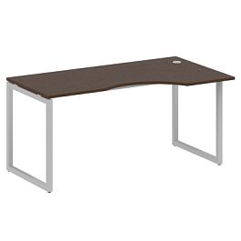 Metal System Quattro Стол криволинейный правый на О-образном м/к 40БО.СА-1 (R) Венге/Серый металл 1600*900*750 - Фото предпросмотра