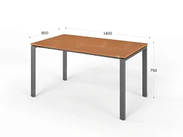 UNITY РМС8-14 ВИШНЯ Стол на металлокаркасе прямой 1400х800х750 - Фото предпросмотра