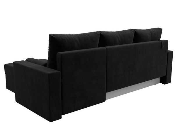 Диван угловой Верона Лайт угол правый (полностью велюр черный) - Вид 6