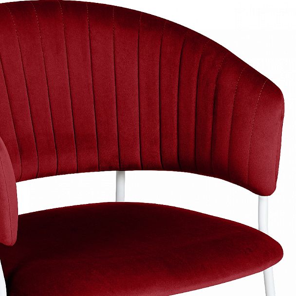 Комплект кухонных стульев Даксон бордовый велюр/белый, 2 шт. - Вид 8