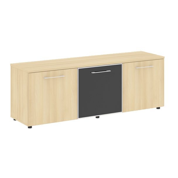 Yalta Тумба модульная LT.TS-3.4 black Акация/Стекло black 1642*450*580 - Вид 1