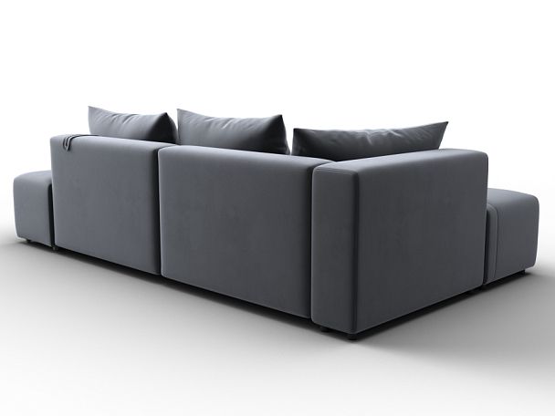 Диван угловой Лига-103 НПБ угол левый Велюр серый - Вид 5