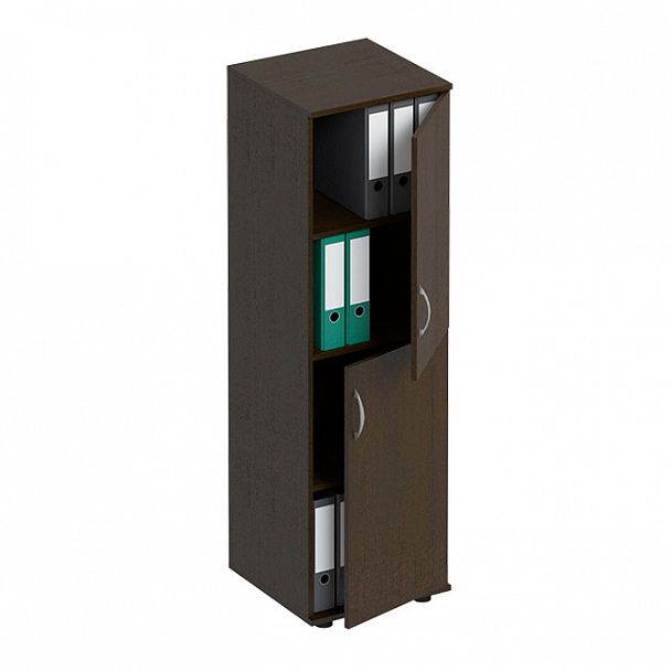 Шкаф для документов узкий "Формула" ФР 368-1 венге темный - Вид 1