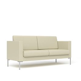 Диван 3х-местный Берлин Бр. 005.01 экокожа светло-бежевая CN1112 - Фото предпросмотра