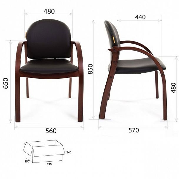 Кресло CHAIRMAN 659, экокожа, черный - Вид 4