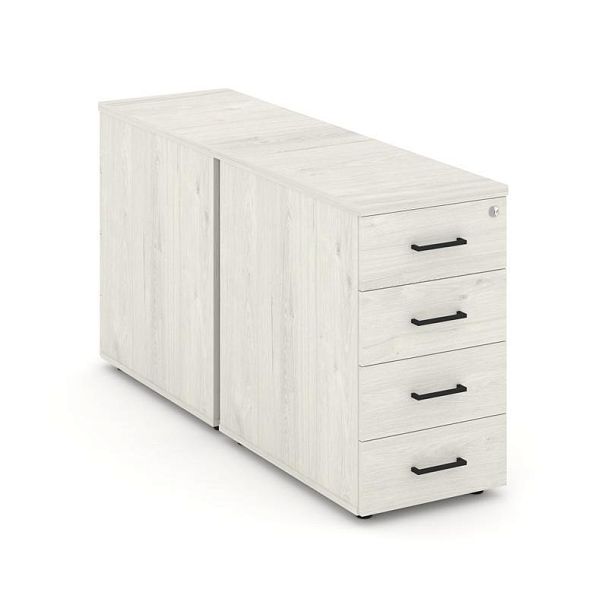 Стайл Проджект Тумба опорная/приставная SN.TOP-012 Дуб Наварра/Черный Ручки 416*1432*750 - Вид 1