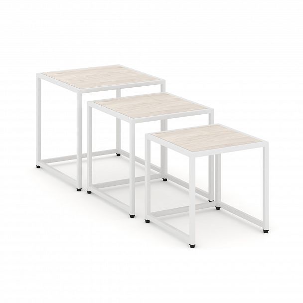 Стол журнальный "Loft" VR.L-SJK-45 Денвер Светлый/Белый - Вид 4